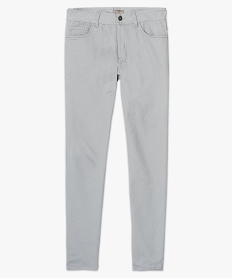 pantalon homme 5 poches coupe regular en toile unie gris3327001_4