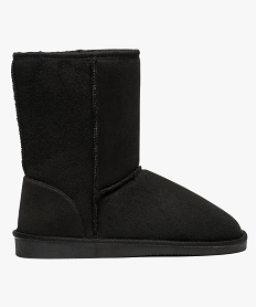 GEMO Boots pour femme textile avec doublure Noir