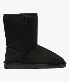 GEMO Boots pour femme textile avec doublure noir vif