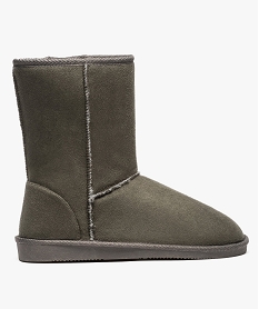 GEMO Boots pour femme textile avec doublure gris standard