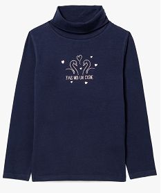 GEMO Tee-shirt manches longues et col roulé Bleu