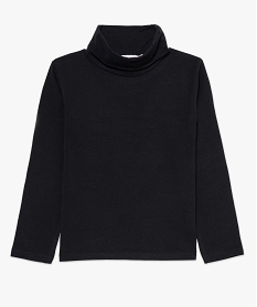 GEMO Tee-shirt manches longues et col roulé noir vif