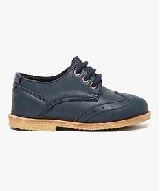 derbies en cuir a semelle contrastante bleu3714301_1