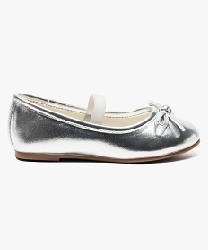 ballerines fille unies a bride elastique et noud decoratif gris3817401_1