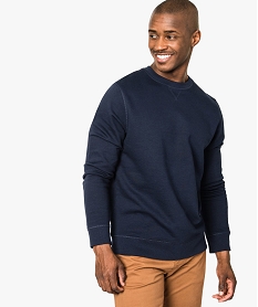 sweat molleton col rond bleu3877101_1