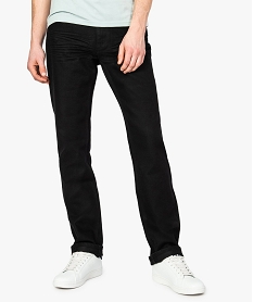 GEMO Jean homme regular 5 poches taille normale longueur L34 Noir