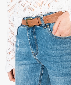 pantacourt en jean avec ceinture gris3918501_2