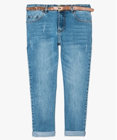 pantacourt en jean avec ceinture gris3918501_4