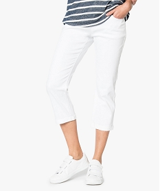 GEMO Pantacourt 5 poches blanc standard