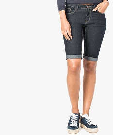 GEMO Bermuda en jean stretch Bleu