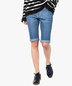 GEMO Bermuda en jean stretch blanc vif