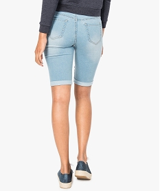 bermuda en jean stretch bleu shorts3919501_3
