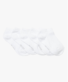 GEMO Chaussettes bébé fille courtes (lot de 5) blanc standard