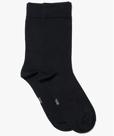 chaussettes homme unies en fils decosse (lot de 2) noir3994601_1