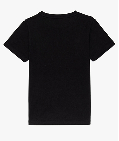 tee-shirt garcon uni a manches courtes en coton bio noir4061001_2