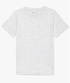 GEMO Tee-shirt garçon uni à manches courtes en coton bio Gris