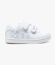 baskets basses avec motifs dessins denfants blanc baskets et tennis4125901_1