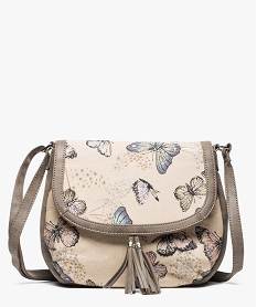 GEMO Sac bandoulière motifs papillons Multicolore