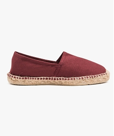 GEMO Espadrilles femme à talon plat dessus toile Rouge