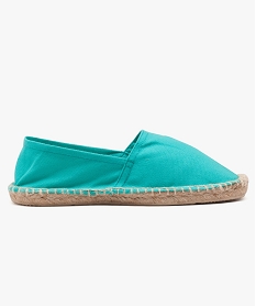 GEMO Espadrilles femme à talon plat dessus toile vert standard