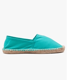 GEMO Espadrilles femme à talon plat dessus toile Vert