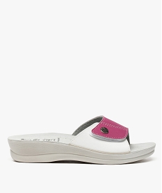 GEMO Mules femme confort à large bride scratch - Cloggy rose vif