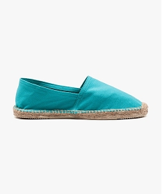 GEMO Espadrilles homme à semelle en corde et dessus toile Vert