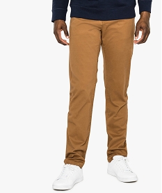 pantalon homme chino coupe slim brun4717501_1