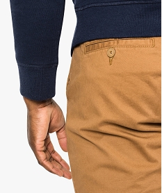 pantalon homme chino coupe slim brun pantalons de costume4717501_2