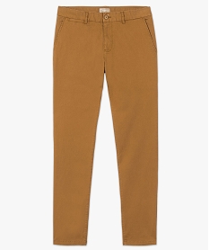pantalon homme chino coupe slim brun pantalons de costume4717501_4