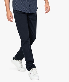 GEMO Pantalon homme chino coupe slim Bleu