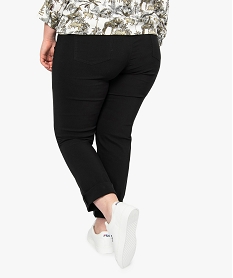 pantalon femme grande taille droit en toile fine stretch noir pantalons et jeans4762801_3