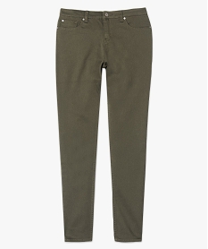 pantalon slim uni 5 poches en stretch vert4765201_4