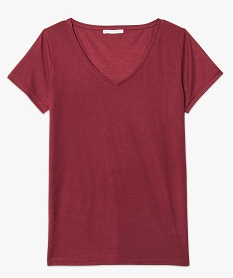 tee-shirt uni manches courtes col v rouge t-shirts col v4804201_2
