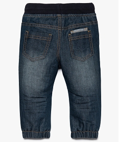 jean bebe garcon double avec taille et chevilles elastiquees bleu jeans4821301_2