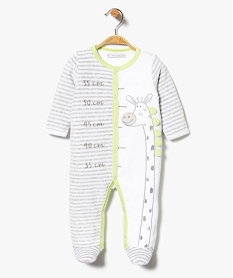 GEMO Pyjama en velours ouverture avant blanc standard
