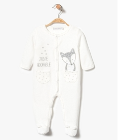 dors-bien motif petit loup avec fermeture devant beige pyjamas ouverture devant4853601_1