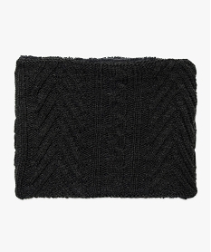 GEMO Snood grosse maille doublé polaire Gris