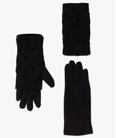 gants unis 2 en 1 noir4906601_1