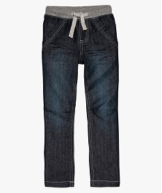 jean garcon regular avec taille elastiquee contrastante bleu4964601_1