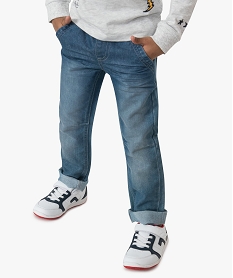jean garcon regular avec taille elastiquee contrastante gris4964701_1