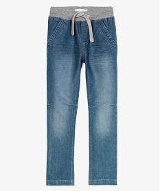 jean garcon regular avec taille elastiquee contrastante gris4964701_2