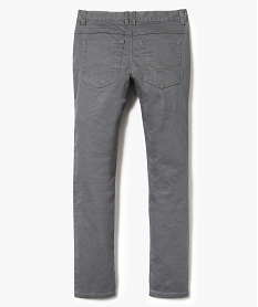 pantalon garcon 5 poches coupe slim en stretch gris4989101_2