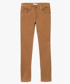 pantalon garcon 5 poches coupe slim en stretch beige4989201_1