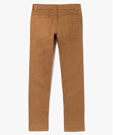 pantalon garcon 5 poches coupe slim en stretch beige4989201_2