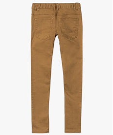 pantalon garcon 5 poches coupe slim en stretch beige4989201_3
