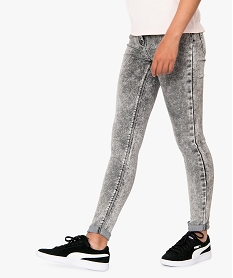 jean fille coupe skinny effet neige gris5033901_1