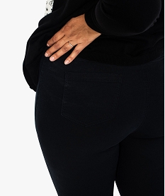 pantalon femme uni a taille elastiquee 2 poches noir pantalons et jeans5465801_2
