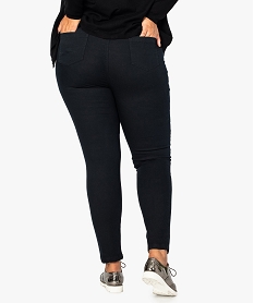 pantalon femme uni a taille elastiquee 2 poches noir pantalons et jeans5465801_3