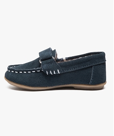 mocassins en cuir avec bande scratch bleu bottes et chaussures montantes5558701_3